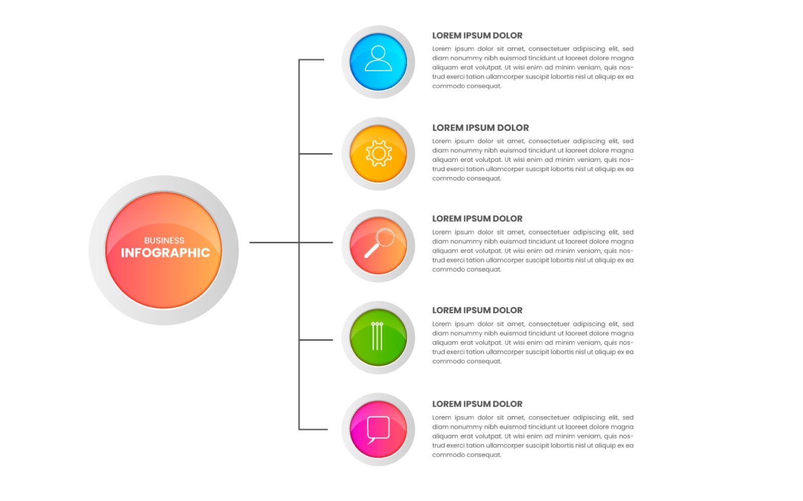 Presentation business infographic design template