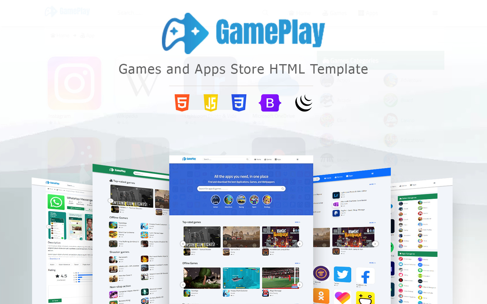 GamePlay – Games & App Store Html Template