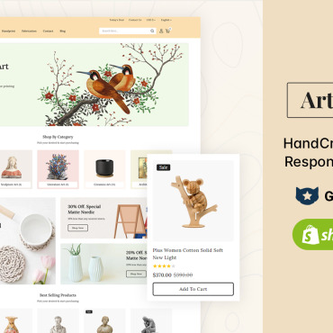 Artist Clean Shopify Themes 310299