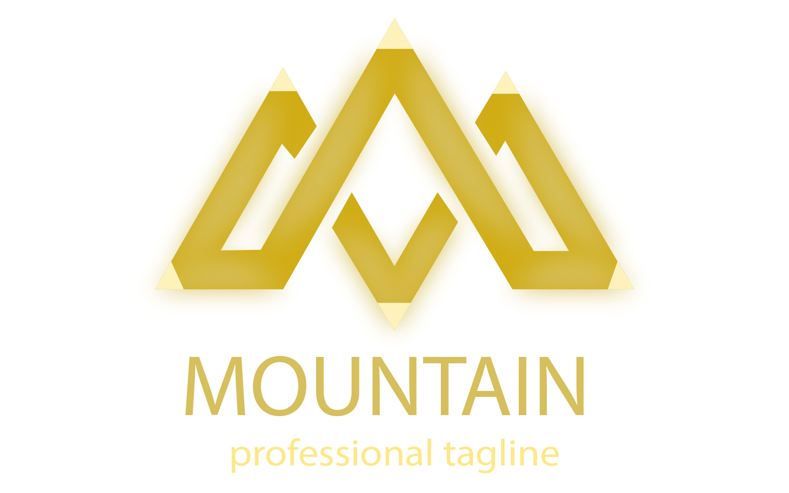 Mountain    M  letter Logo Template