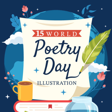 Poetry Day Illustrations Templates 310389