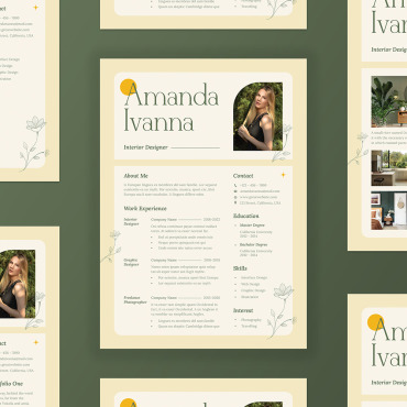 Aesthetic Bohemian Resume Templates 310403