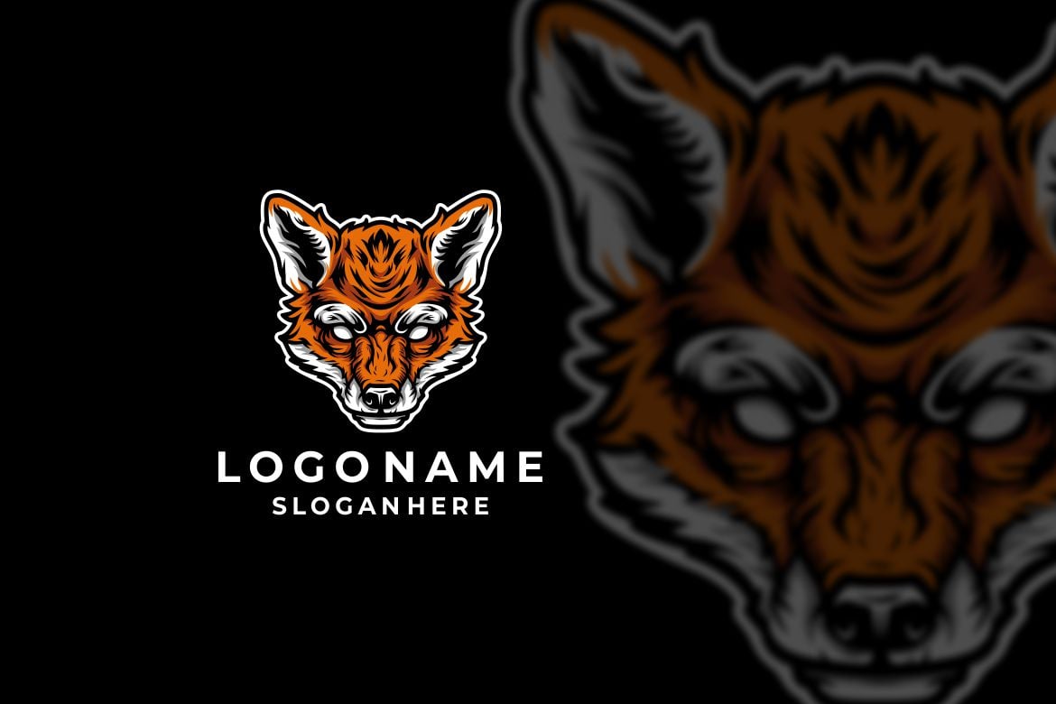 Fox Head Front Graphic Logo Design