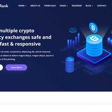 Blockchain Coin Responsive Website Templates 310490