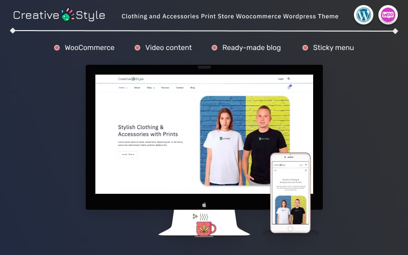 Creative Style - Clothing and Accessories Print Store Woocommerce Wordpress Theme