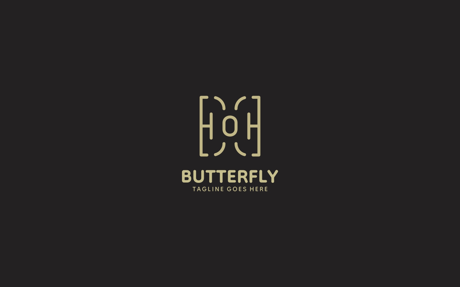 Butterfly Line Art Logo 5