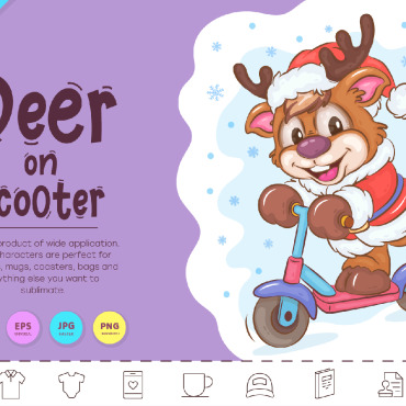 Deer On Vectors Templates 310592