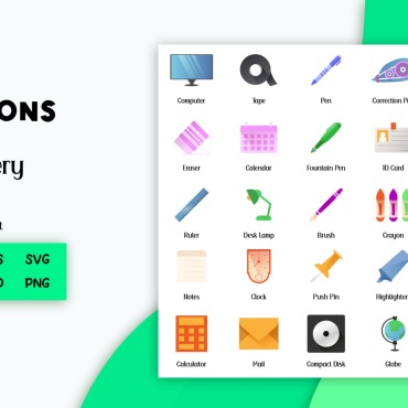 Pens Pencils Icon Sets 310662