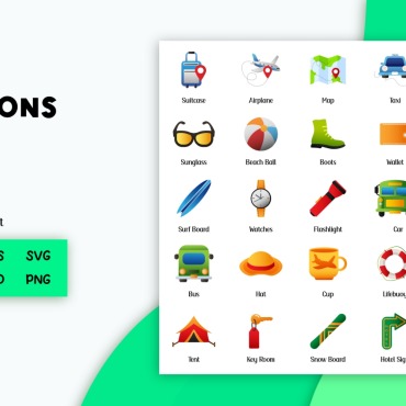 Vacation Holiday Icon Sets 310664