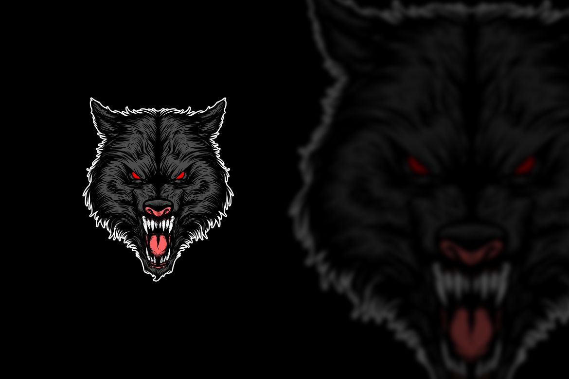 Wolf Graphic Logo Design Vector