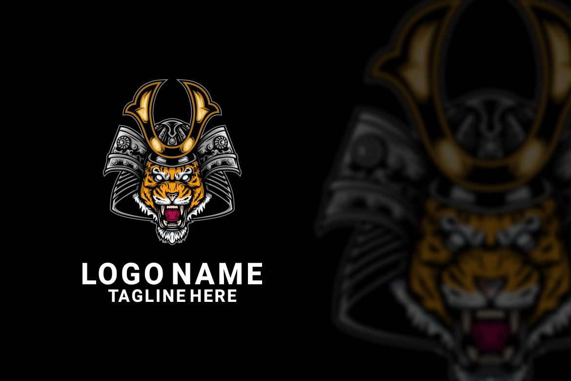 Tiger Samurai Graphic Logo Design