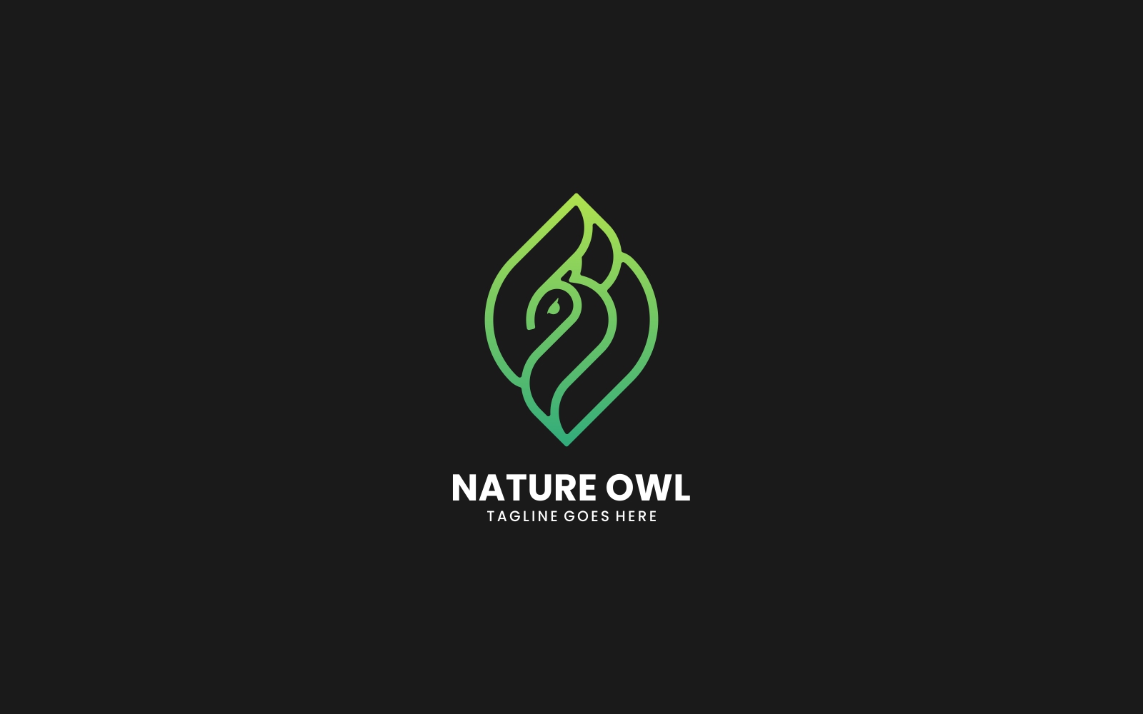 Nature Owl Line Art Logo Style