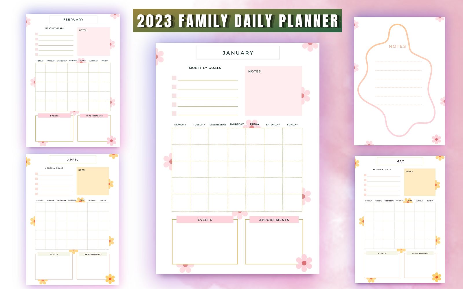 2023 DAILY PLANNER Print Ready Format