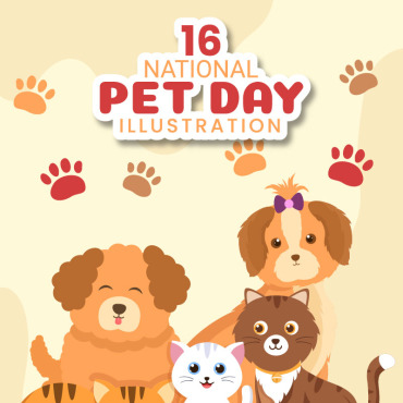 Pet Day Illustrations Templates 310919