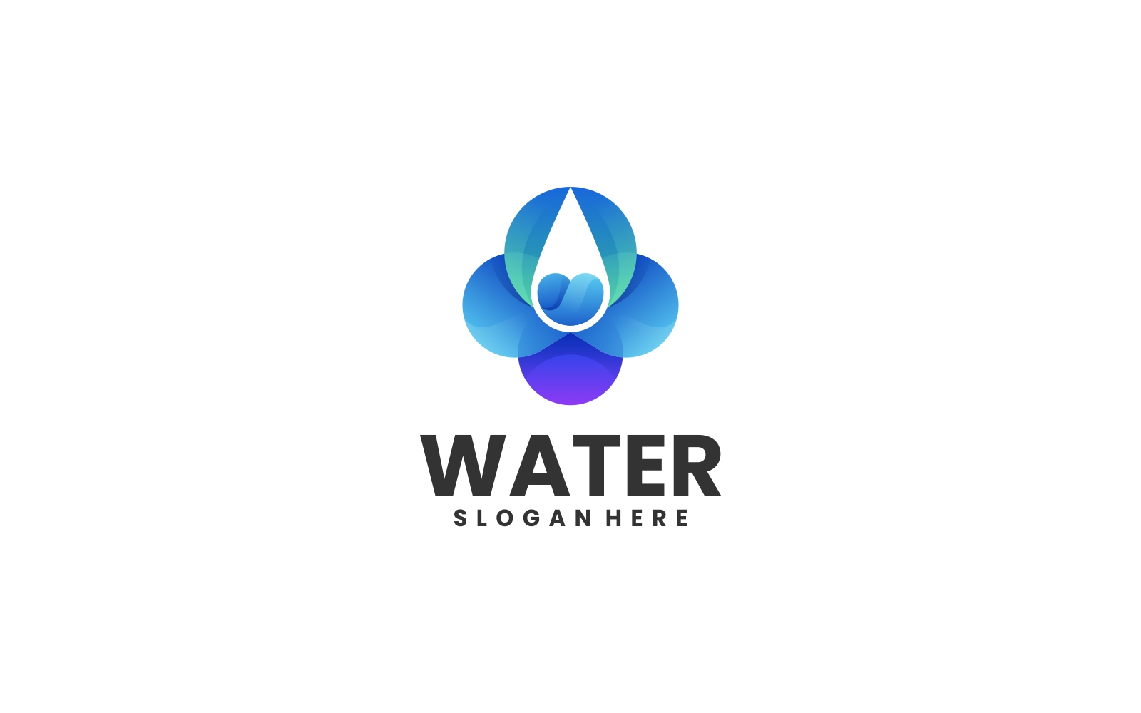 Water Gradient Colorful Logo