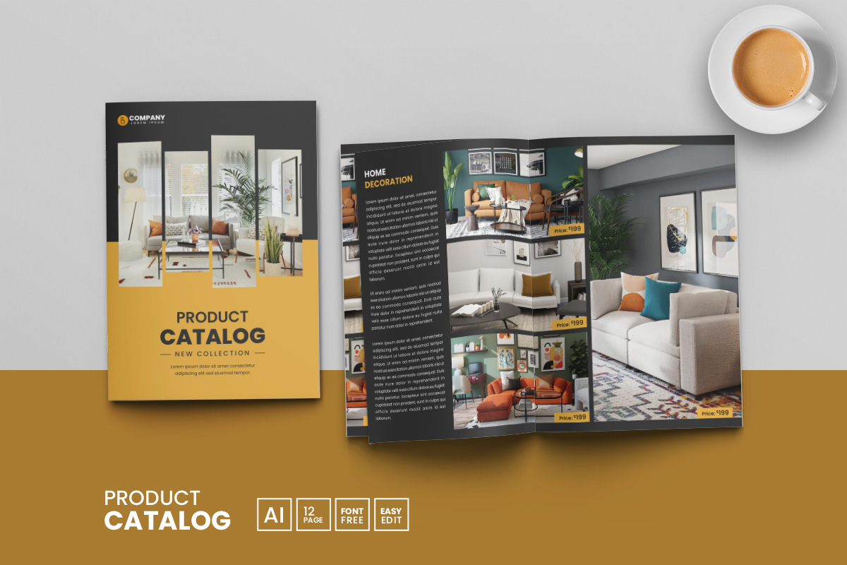 Multipurpose product catalog design template and Minimal business brochure layout design