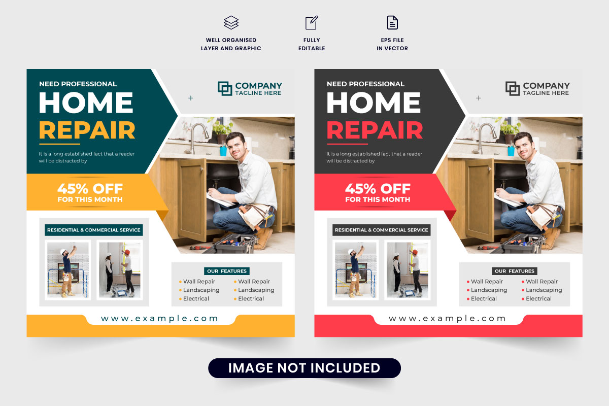 Handyman service home repair poster