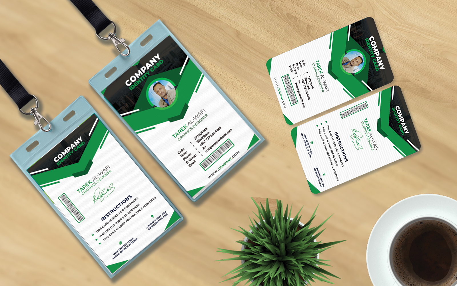 Identity Card Form - For Companies And Institutions - Green