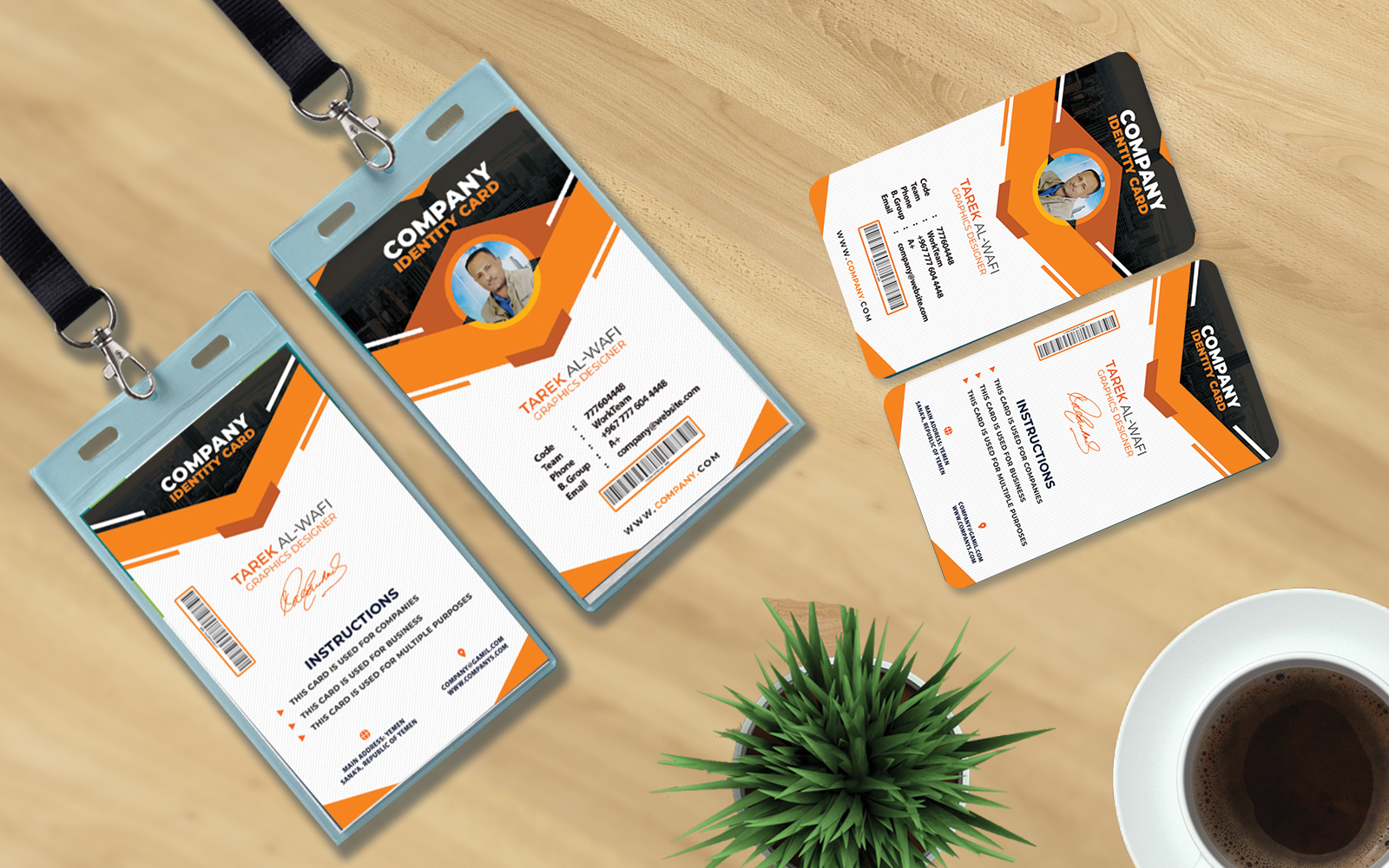 Identity Card Form - For Companies And Institutions - Orange