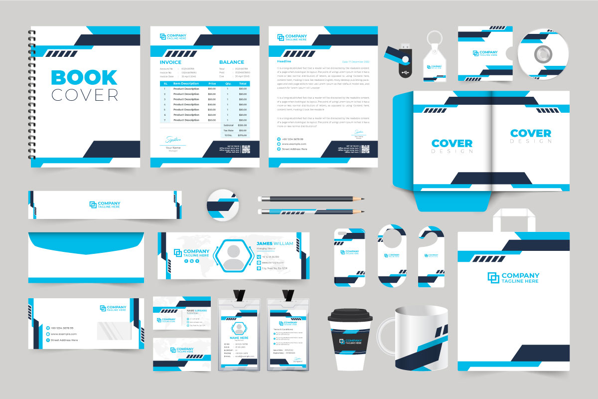 Brand promotion template set vector