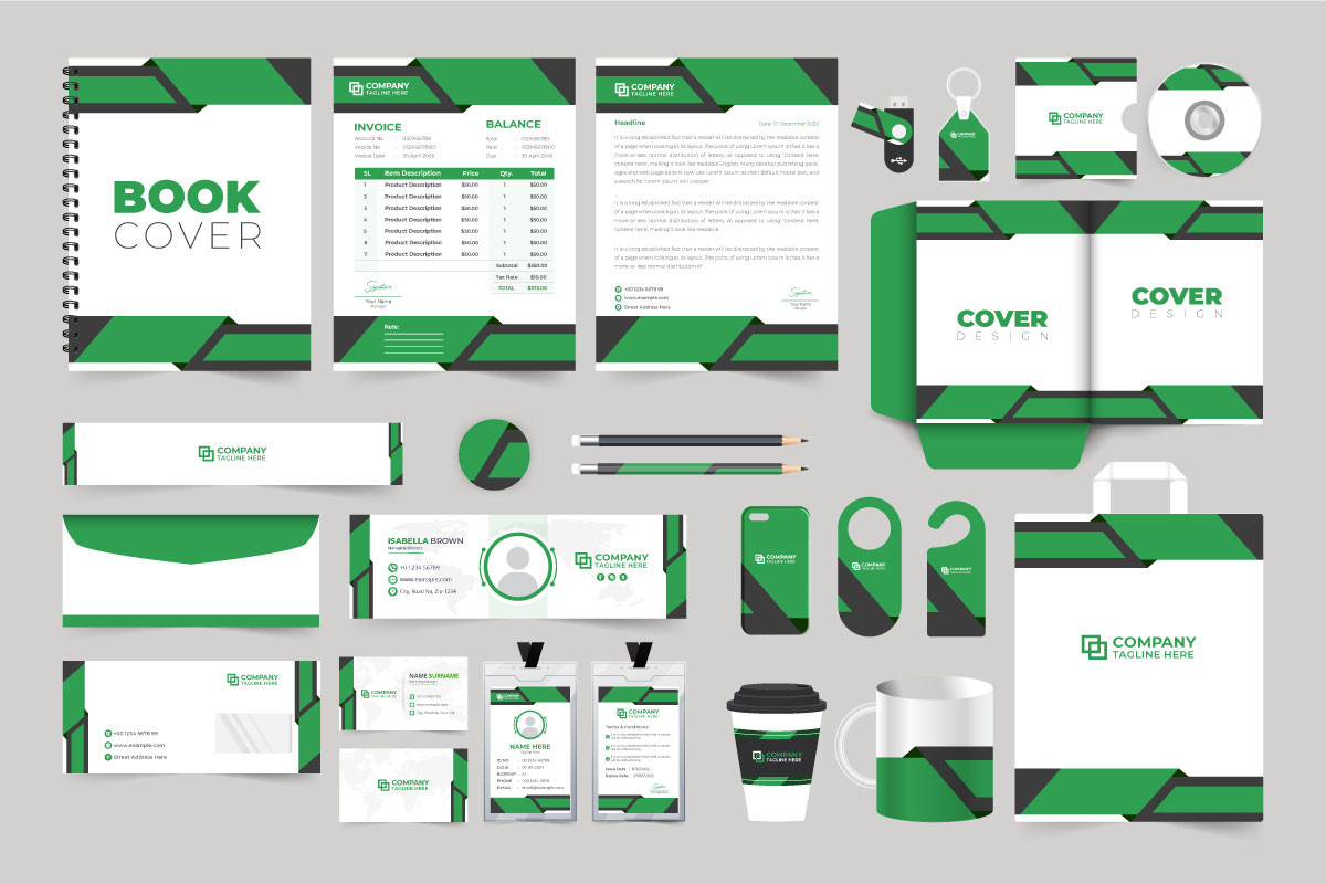 Creative brand identity template set