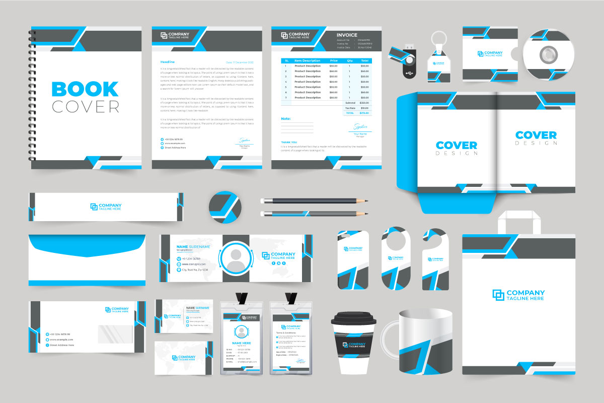 Corporate identity stationery bundle