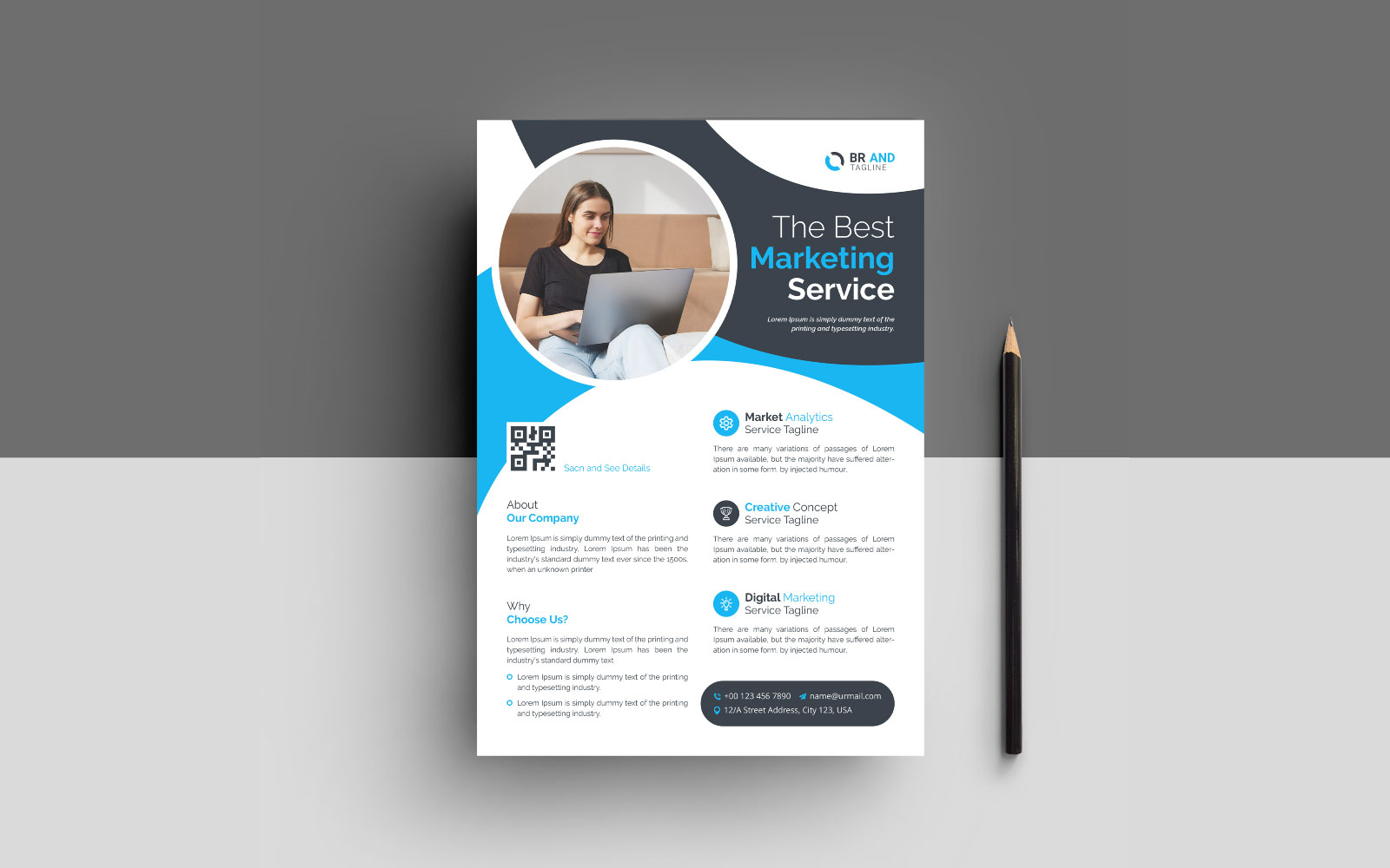 Creative and abstract Business Flyer Template