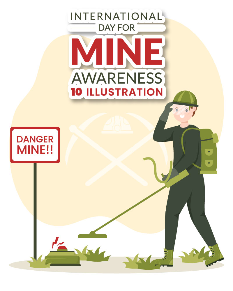 10 International Mine Awareness Day Illustration