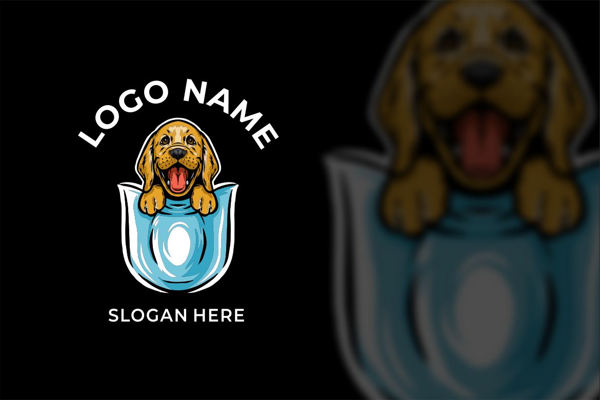 Pocket Dog Graphic Logo Design