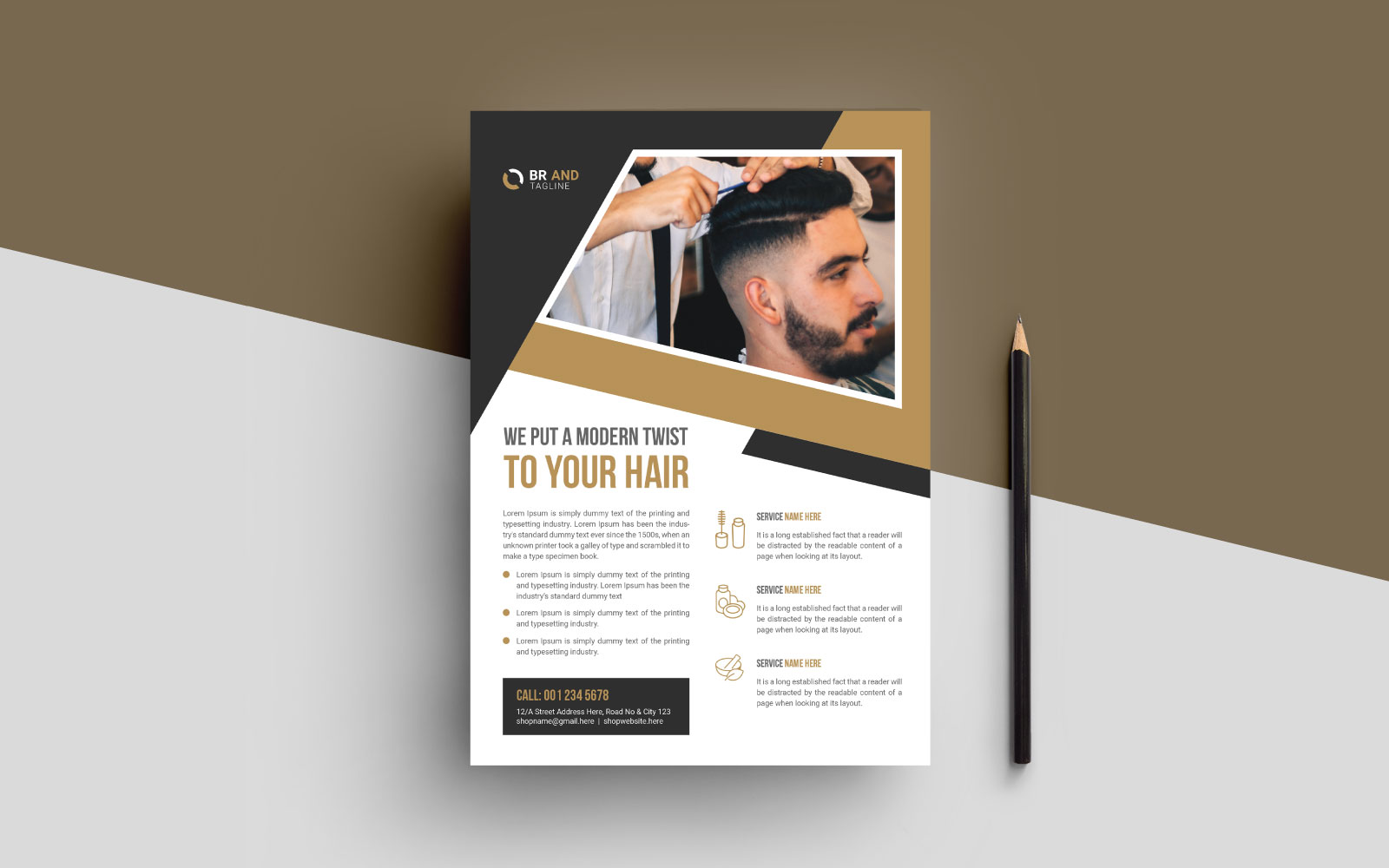 Barber Shop Flyer Template Design