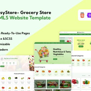 Food Store Responsive Website Templates 311302