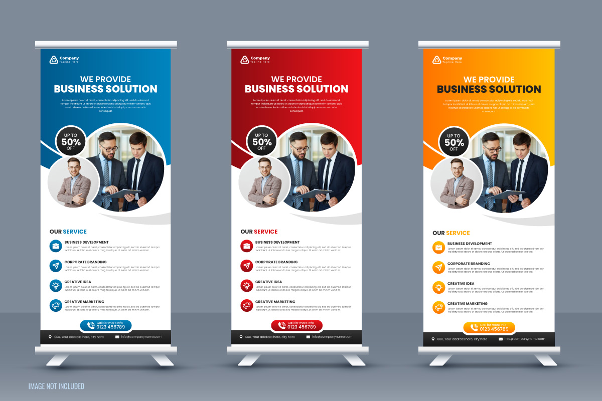 Corporate business roll up banner template design
