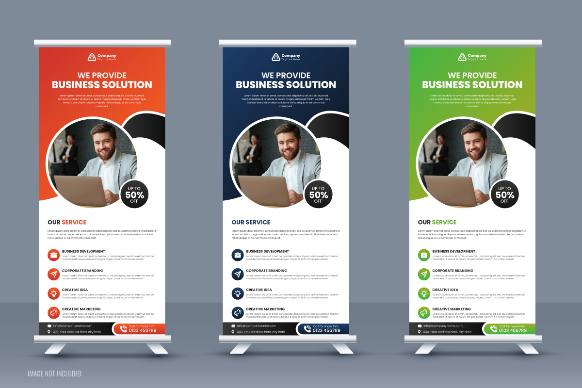 Abstract corporate business roll up banner template