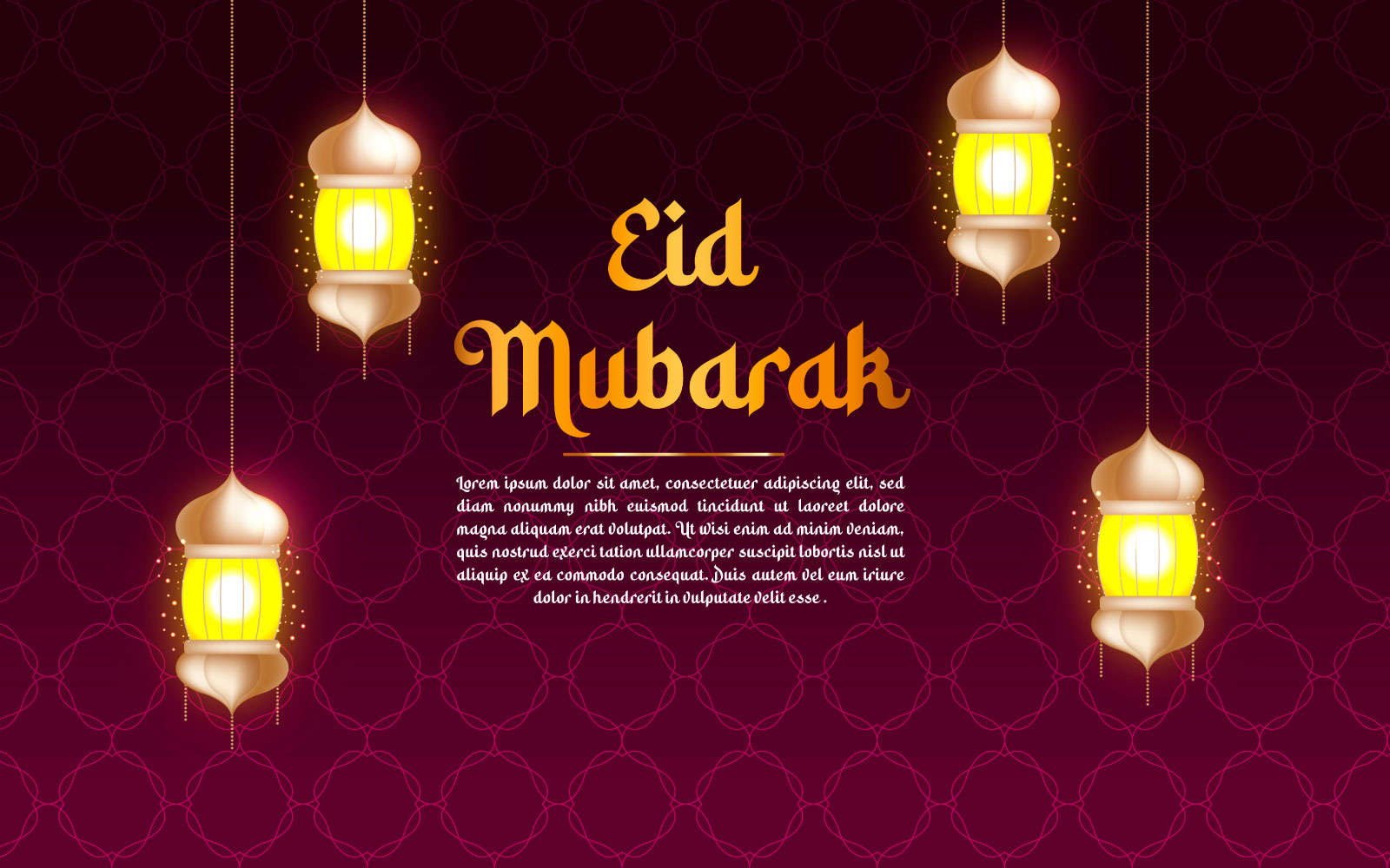 Eid mubarak greyscale creative vector design
