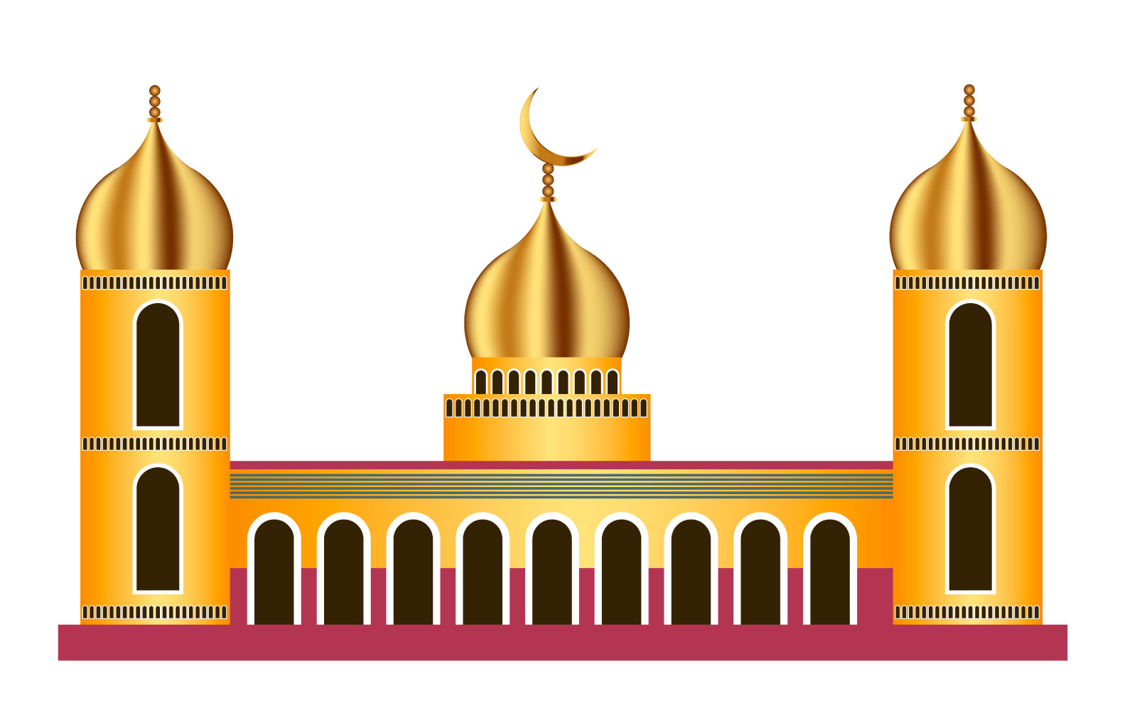 mosque design on white background  vector concept