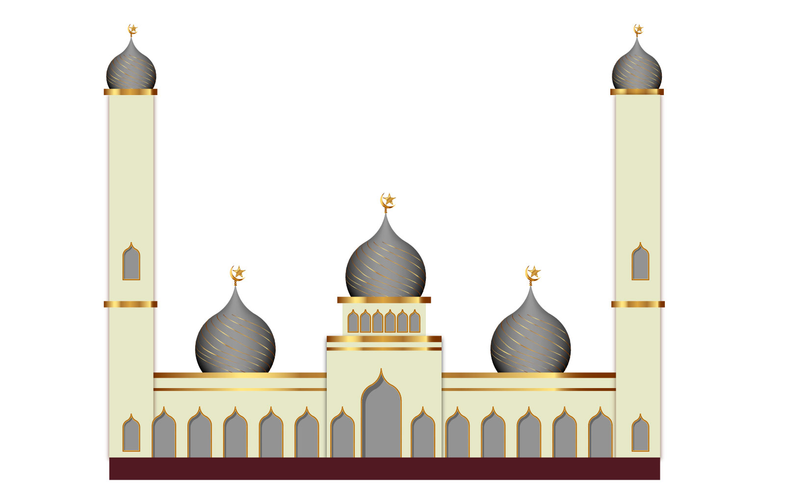 mosque design on white background  vector   use for eid