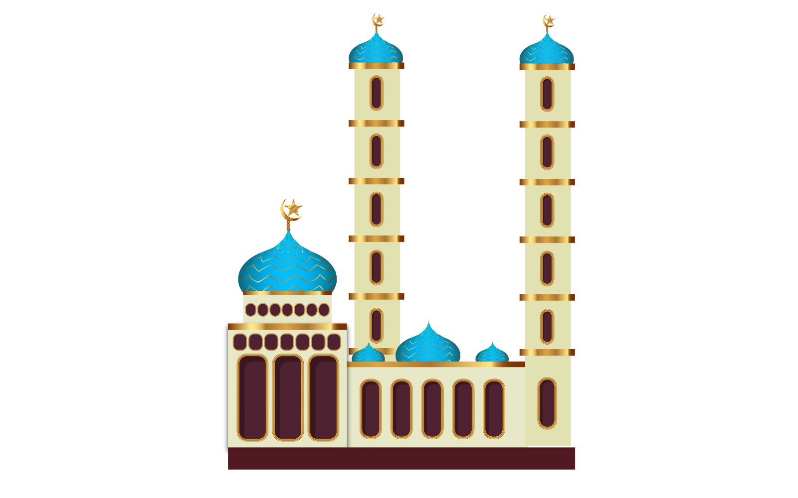 Mosque design on white background  vector