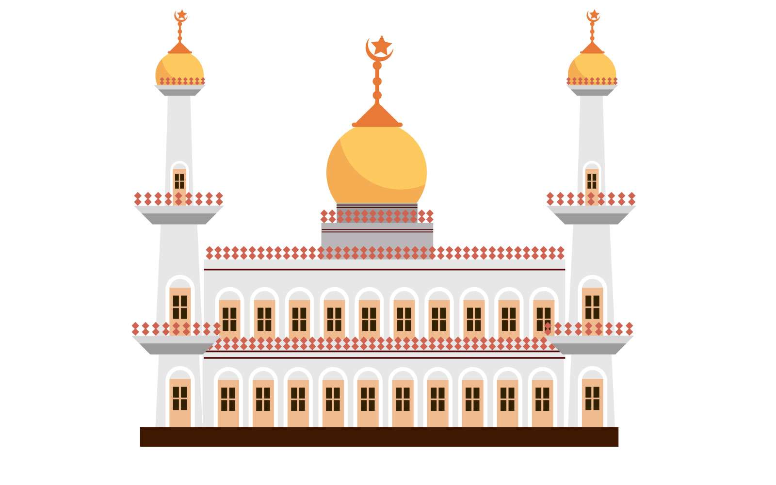 vector mosque design on background use for eid
