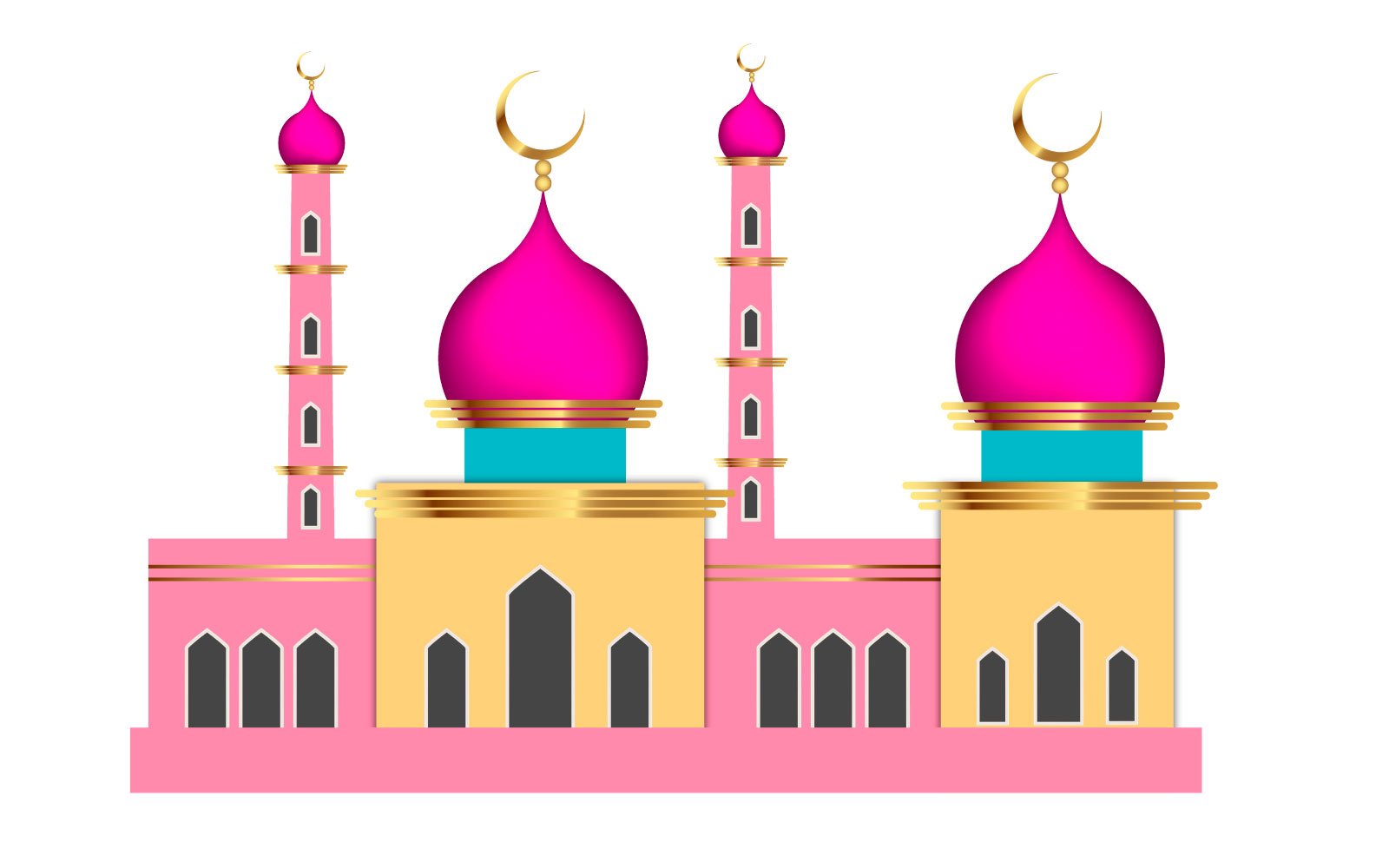 vector mosque design on white background use  eid