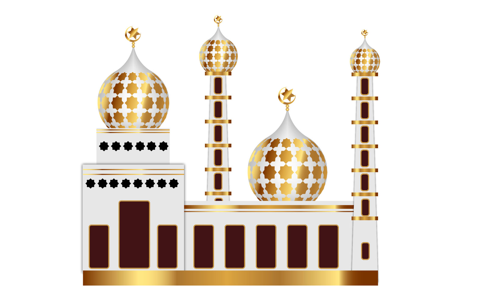 Mosque vector design  on white background use for eid
