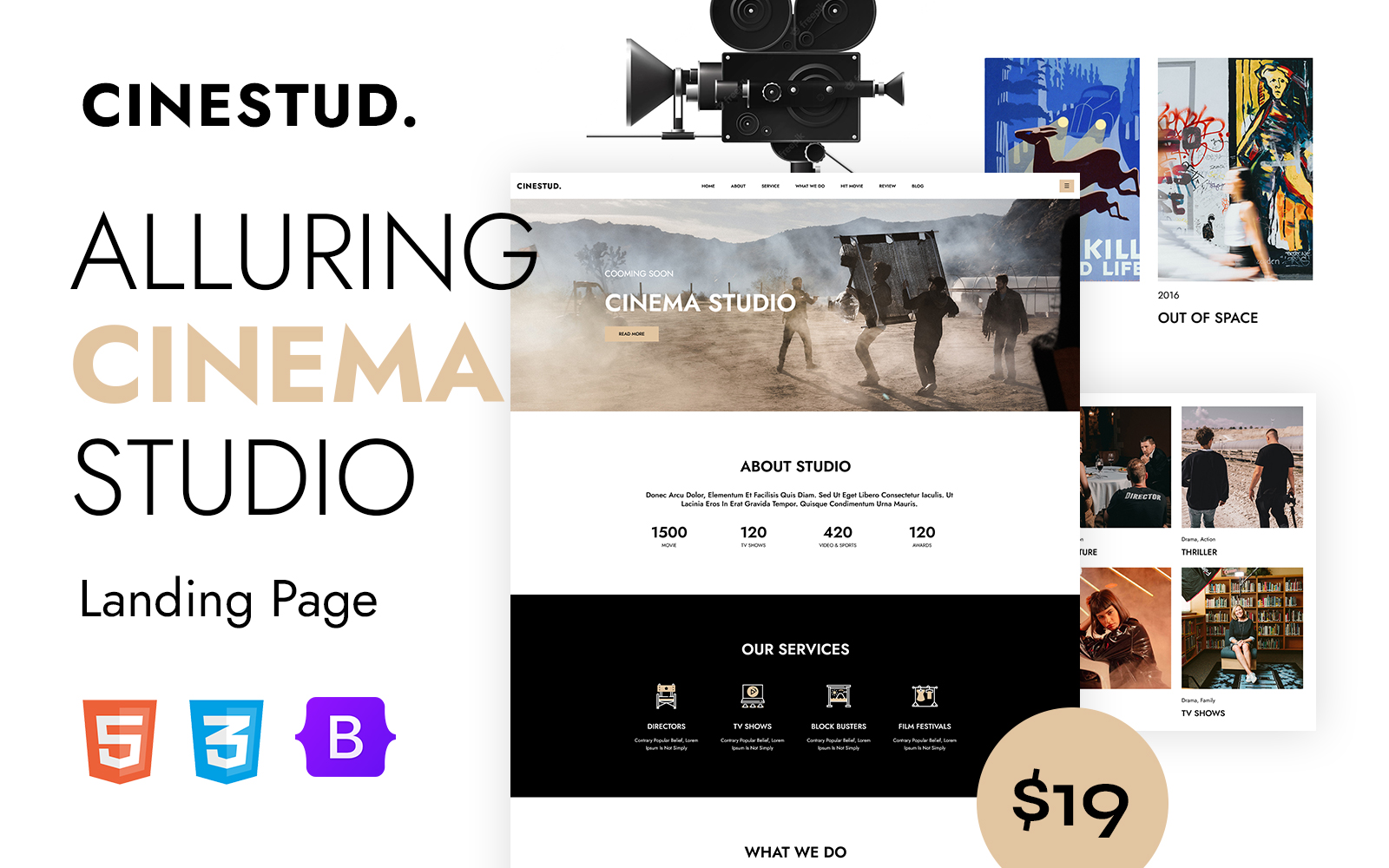 Cinestud Cinema Studio HTML landing page template