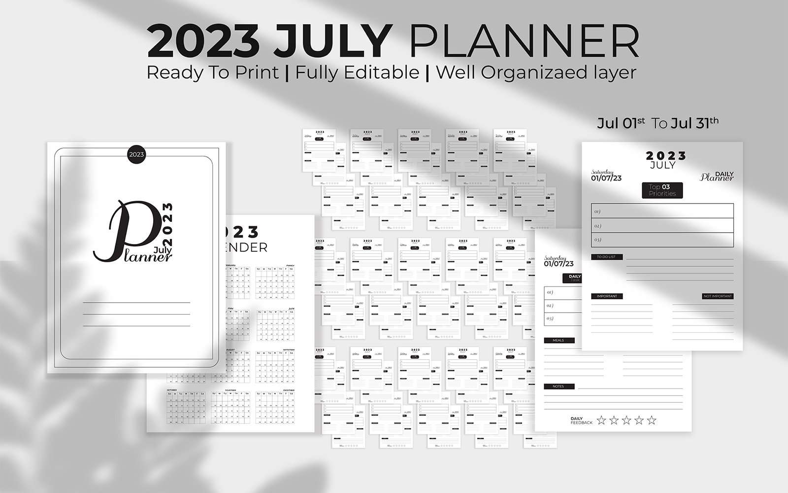 July Daily KDP Planner 2023