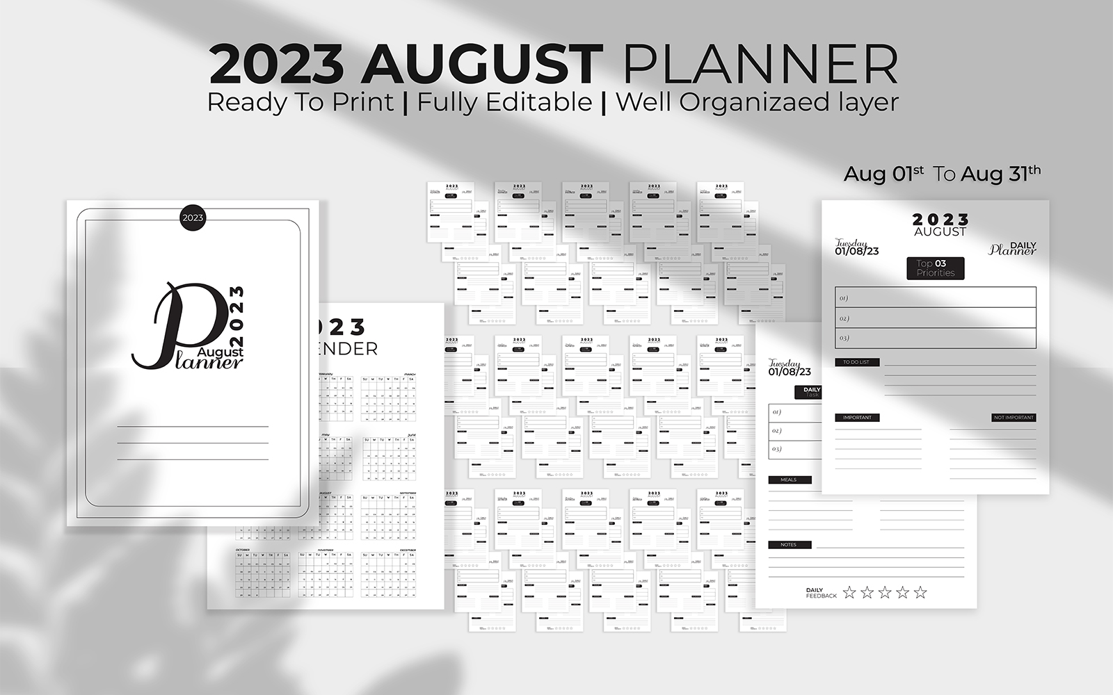August Daily KDP Planner 2023