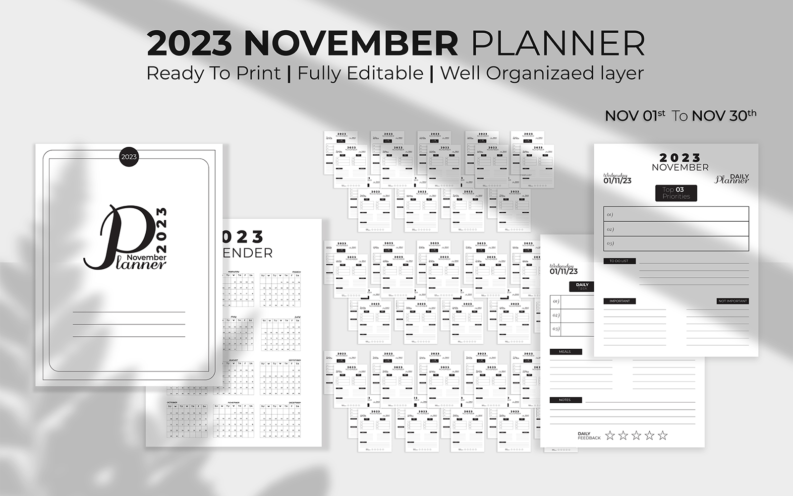 November Daily KDP Planner 2023