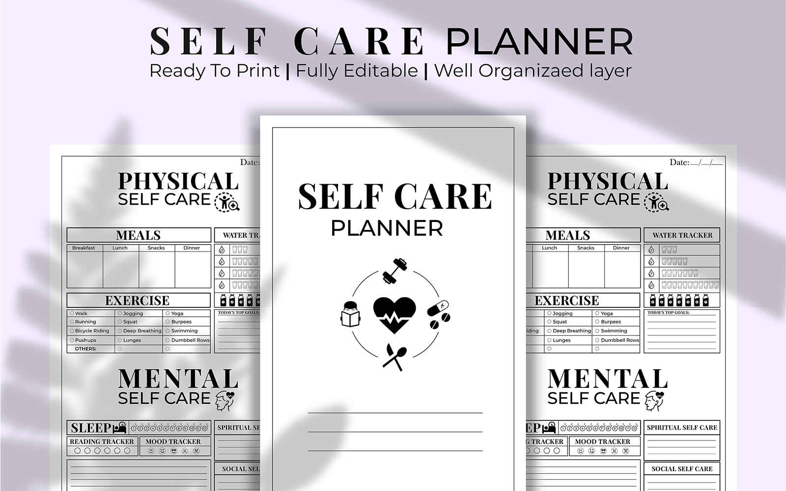 Self Care Planner Kdp Template