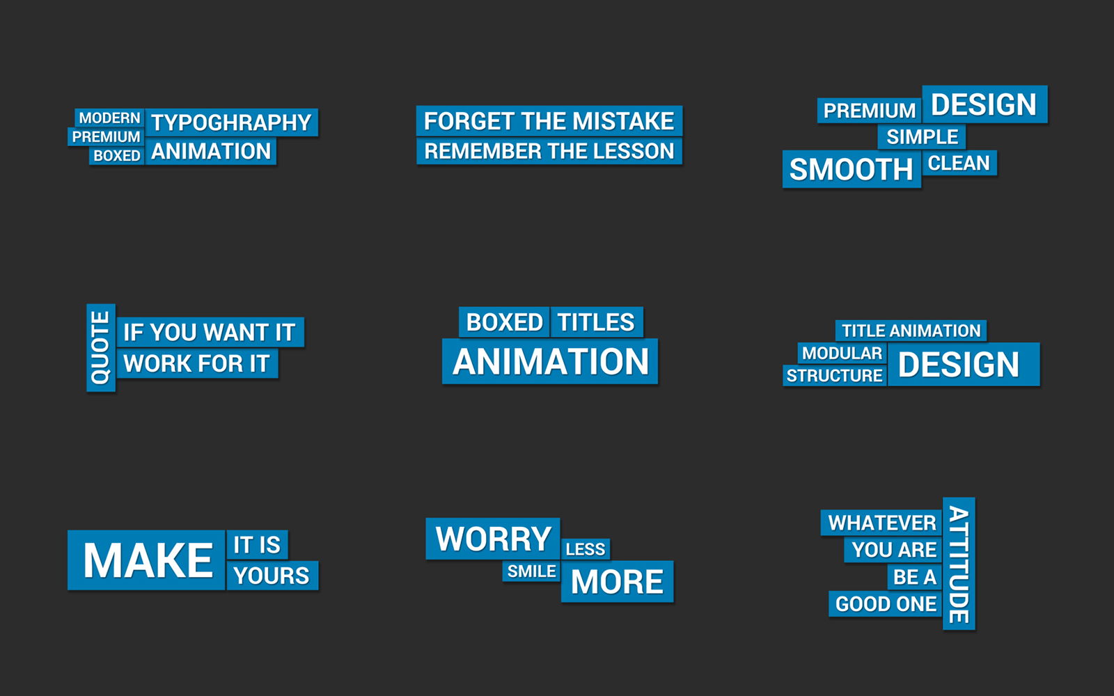 Boxed Kinetic Typography - Motion Graphic Template for Premiere Pro
