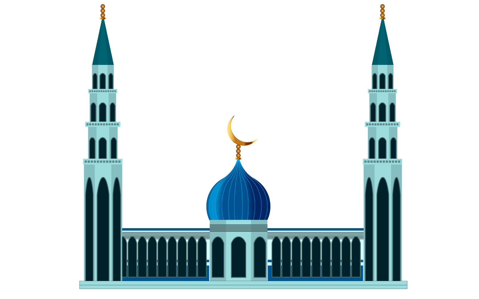 vector eid  background with mosque design   idea