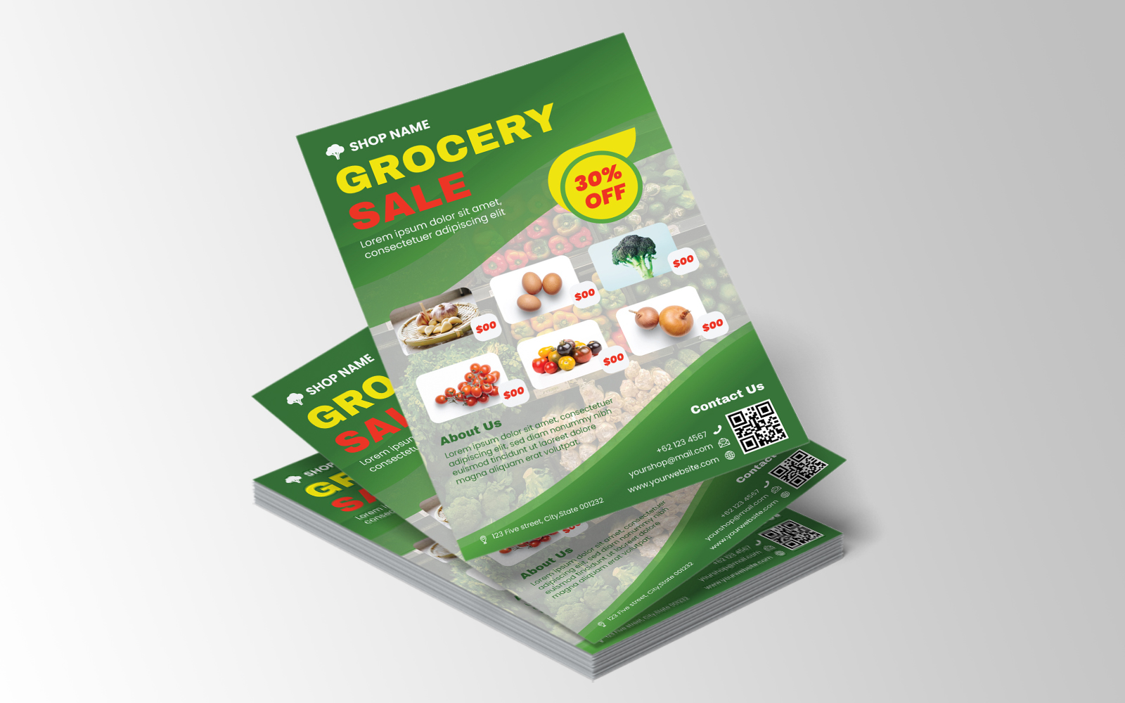 Grocery Sale Flyer Template Design