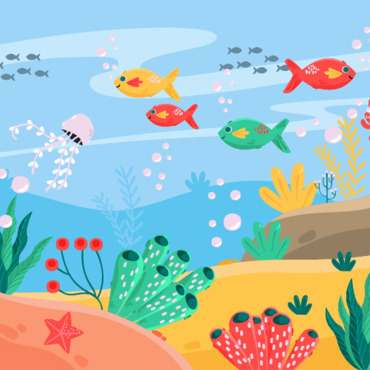 Fish Beach Illustrations Templates 312285