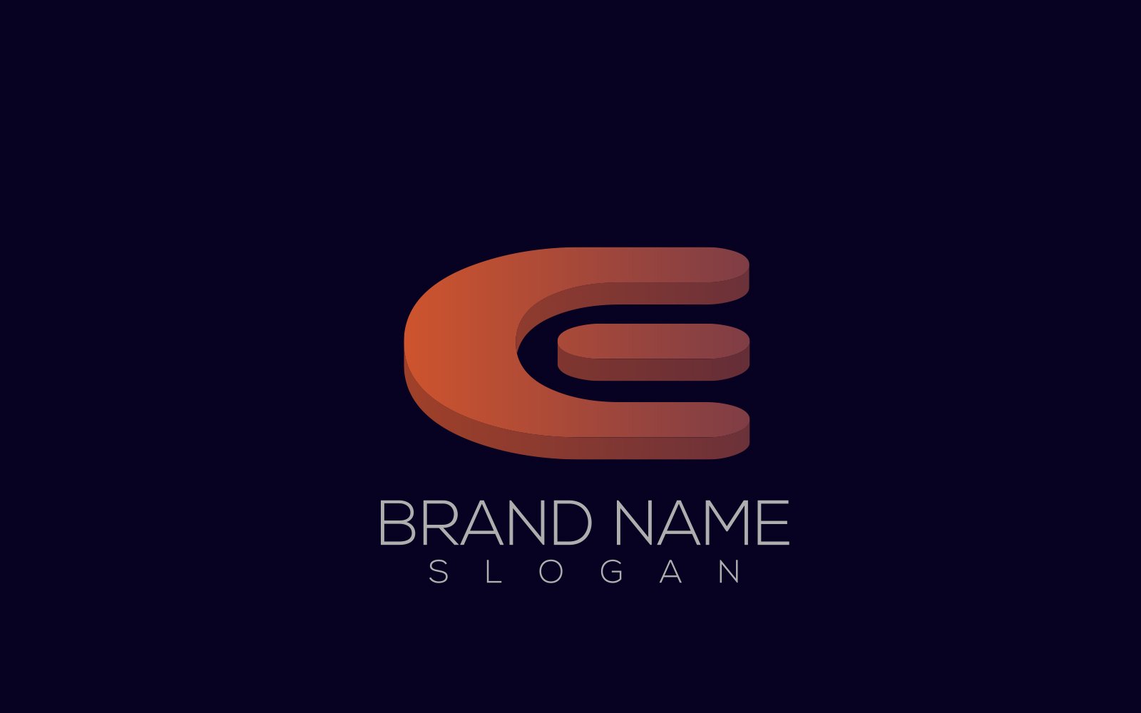 3D E Logo Vector | Premium 3D E Letter Logo Design